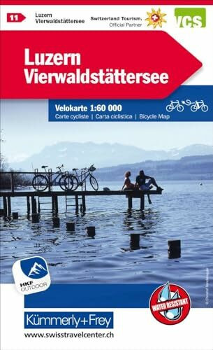 Kümmerly+Frey Velokarte 11 Luzern, Vierwaldstättersee 1:60.000: Wetterfest, matt laminiert und mit free Download