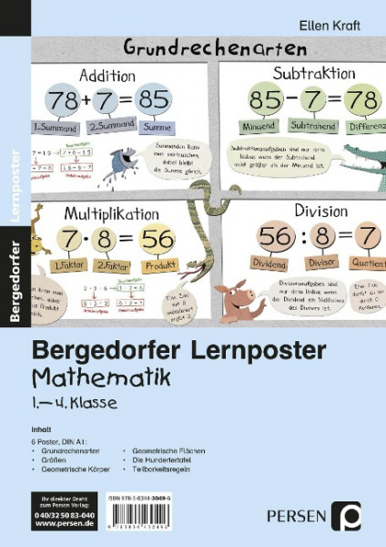 Lernposter Mathematik 1.-4.Klasse