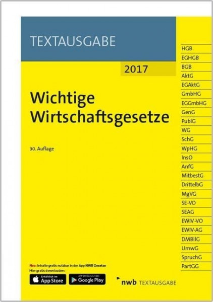 Wichtige Wirtschaftsgesetze