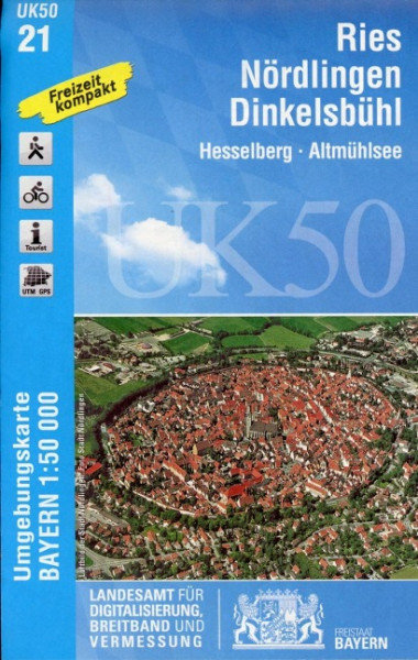 Ries, Nördlingen, Dinkelsbühl 1 : 50 000 (UK50-21)