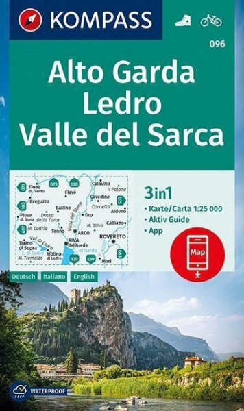 KOMPASS Wanderkarte Alto Garda, Ledro, Valle del Sarca 1:25 000