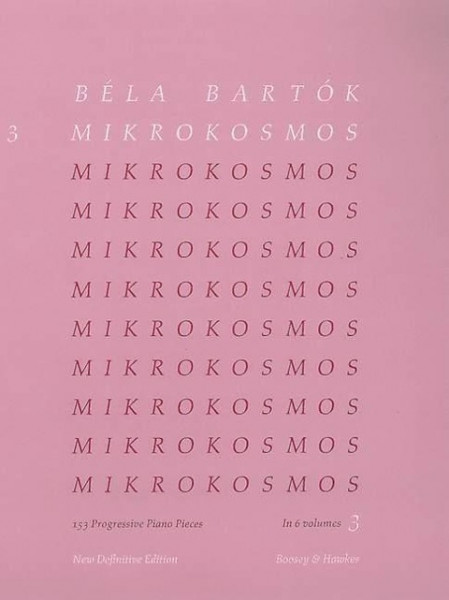 Mikrokosmos Volume 3 (Pink): Piano Solo