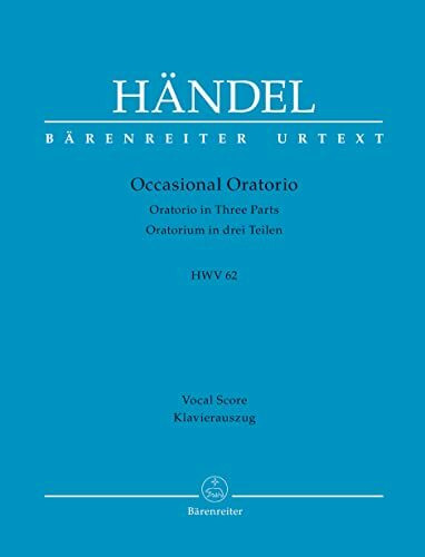 Occasional Oratorio HWV62 --- Chant et Piano