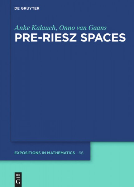 Pre-Riesz Spaces