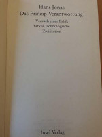 Das Prinzip Verantwortung : Versuch einer Ethik für die technologische Zivilisation. Das Prinzip Verantwortung : Versuch einer Ethik für die technologische Zivilisation.