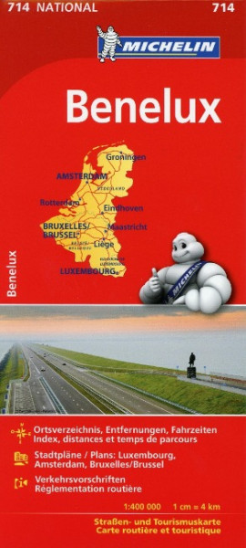 Michelin Nationalkarte Benelux 1:400 000
