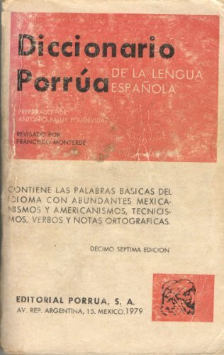Diccionario Porrua De La Lengua Espanola