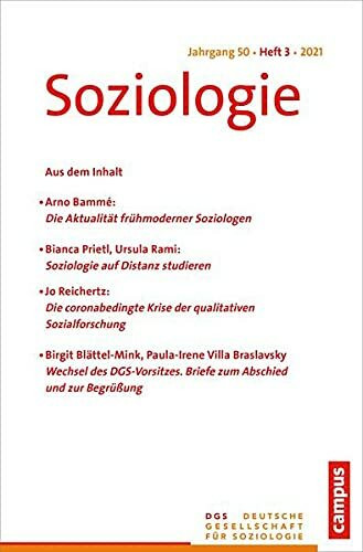 Soziologie 3/2021: Forum der Deutschen Gesellschaft für Soziologie