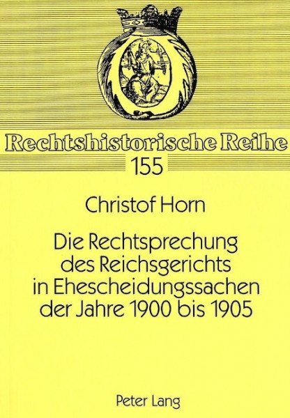 Die Rechtsprechung des Reichsgerichts in Ehescheidungssachen der Jahre 1900 bis 1905