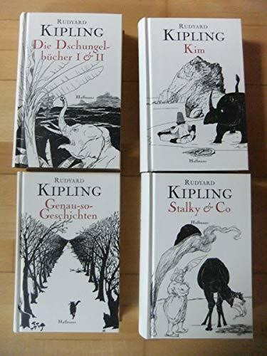 Rudyard Kipling, Werke, 4 Bde. Die Dschungelbücher I & II, Kim, Genau-so-Geschichten, Stalky & Co.