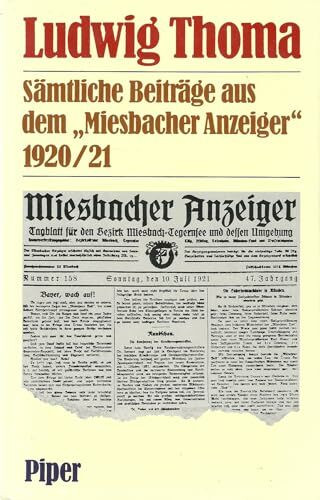 Sämtliche Beiträge aus dem "Miesbacher Anzeiger" 1920/21