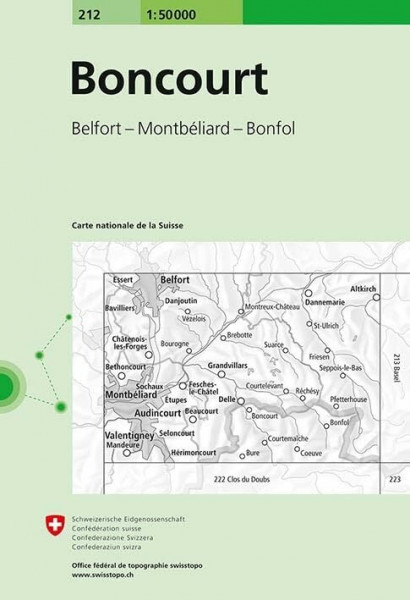 212 Boncourt: Belfort - Montbéliard - Bonfol (Landeskarte 1:50 000, Band 212)