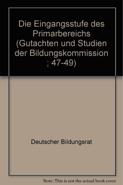 Die Eingangsstufe des Primarbereichs. - Stuttgart : Klett [Mehrteiliges Werk]; Teil: Bd. 1. Ansätze zur Entwicklung
