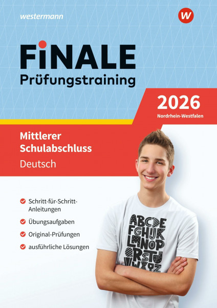 FiNALE - Prüfungstraining Mittlerer Schulabschluss Nordrhein-Westfalen: Deutsch 2026 Arbeitsbuch mit Lösungsheft