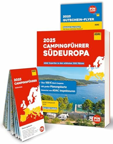 ADAC Campingführer Südeuropa 2025: Über 2.900 Campingplätze in 18 Ländern entdecken – mit Tipps, Karten und der ADAC Campcard