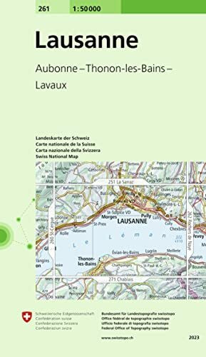 261 Lausanne: Aubonne - Thonon-les-Bains - Lavaux (Landeskarte 1:50 000, Band 261)