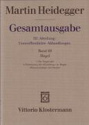 Gesamtausgabe 68. Hegel