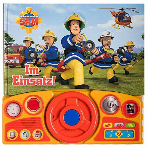Im Einsatz! - Soundbuch - Feuerwehrmann Sam - Pappbilderbuch mit beweglichem Lenkrad und 13 lustigen Geräuschen für Kinder ab 3 Jahren