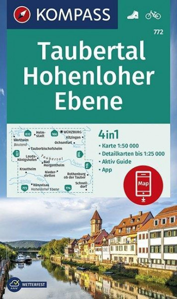 KOMPASS Wanderkarte Taubertal, Hohenloher Ebene 1:50 000