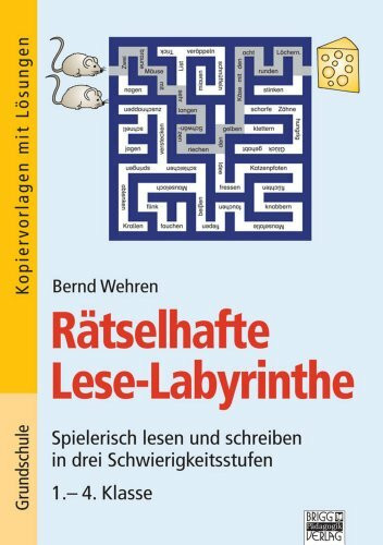 Brigg: Deutsch - Grundschule - Schreiben: Rätselhafte Lese-Labyrinthe - Spielerisch lesen und schreiben in drei Schwierigkeitsstufen, 1.-4.Klasse