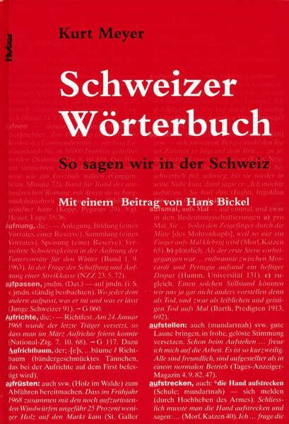 Schweizer Wörterbuch: So sagen wir in der Schweiz