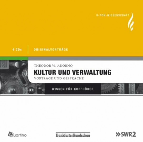 Kultur und Verwaltung - Vorträge und Gespräche, 6 CDs Originalvorträge