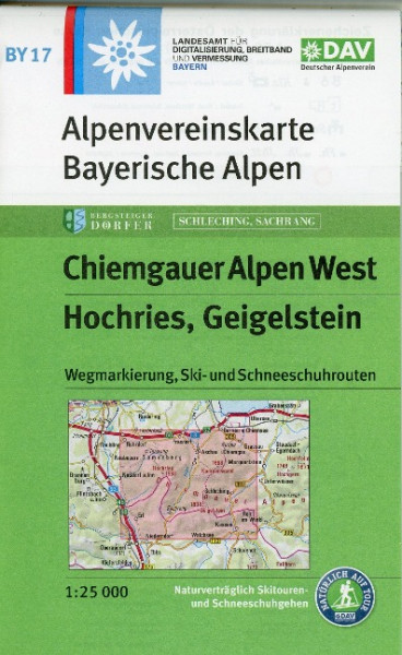 Chiemgauer Alpen, West, Hochries, Geigelstein 1 : 25 000