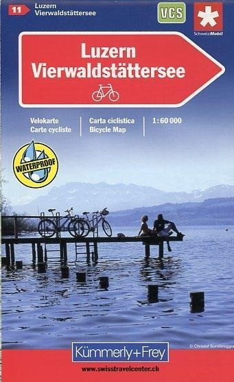 Schweiz Radkarte 11 Luzern - Vierwaldstätter See 1 : 60 000