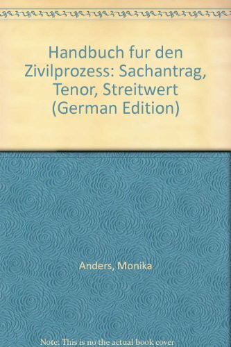 Handbuch des Zivilprozesses