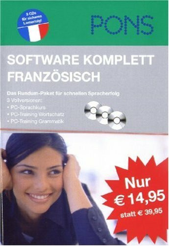PONS Französisch Komplett Software. Für Windows NT 4.0 / (SP6a) / 98 SE/ 2000(SP 3). Mac OSX 10.3.4