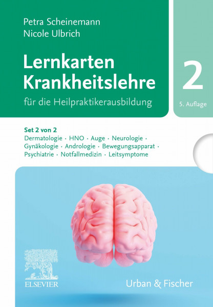 Lernkarten Krankheitslehre Set 2 für die Heilpraktikerausbildung. (Set 2 von 2, Karten H–Q): Dermatologie, HNO, Auge, Neurologie, Gynäkologie, ... Psychiatrie, Notfallmedizin, Leitsymptome