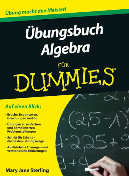 Übungsbuch Algebra für Dummies: Auf einen Blick: Brüche, Exponenten, Gleichungen und Co. Übungen zu einfachen und komplizierten Problemstellungen. ... Lösungen und verständliche Erklärungen