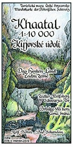 Khaatal 1:10000: Wanderkarte der Böhmischen Schweiz. Zeidler, Wolfsberg, Schwarzes Tor. Das Hintere Land