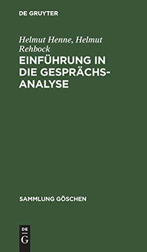 Sammlung Göschen, Nr. 2212: Einführung in die Gesprächsanalyse