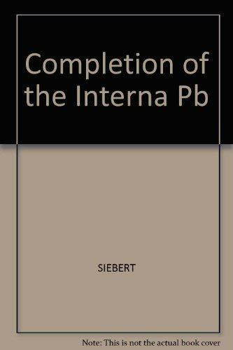 The Completion of the Internal Market