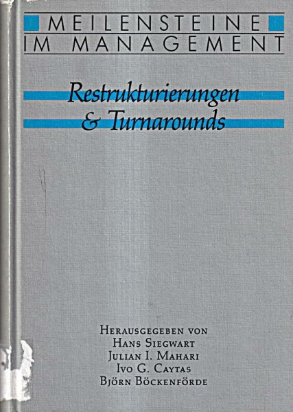 Restrukturierungen und Turnarounds: Z. Tl. in engl. Sprache.