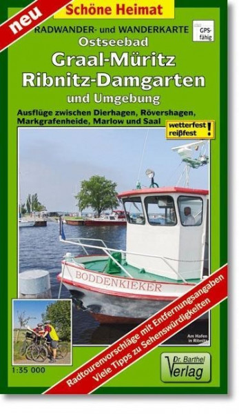 Ostseebad Graal-Müritz, Ribnitz-Damgarten und Umgebung Radwander- und Wanderkarte 1 : 35 000