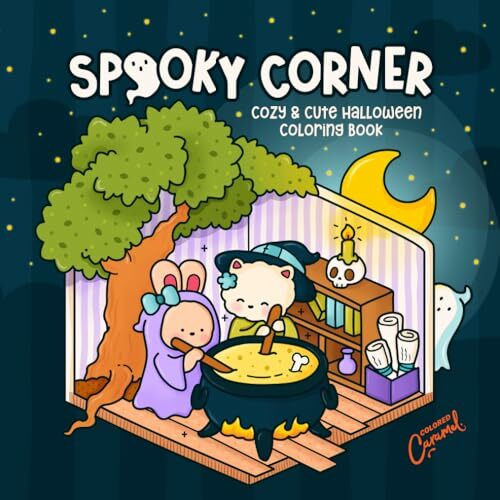 Spooky Corner: Cozy & Cute Halloween Coloring Book