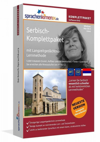 Sprachenlernen24.de Serbisch-Komplettpaket (Sprachkurs): DVD-ROM für Windows/Linux/Mac OS X inkl. integrierter Sprachausgabe mit über 5700 Vokabeln ... mit über 5700 Vokabeln und Redewendungen