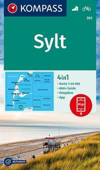 KOMPASS Wanderkarte 701 Sylt 1:40.000