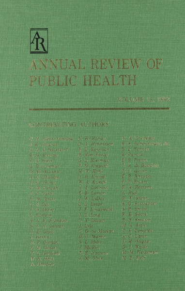 Annual Review of Public Health: 1992