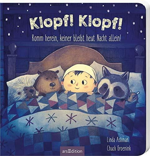 Klopf! Klopf! Komm herein, keiner bleibt heut Nacht allein!: Eine liebevoll gereimte Gutenachtgeschichte für Kinder ab 3 Jahren
