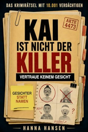 Kai ist nicht der Killer- Vertraue keinem Gesicht: Das Rätselbuch mit 10.001 Gesichtern statt Namenslisten- Logikrätsel, Murder Mystery & Detektivspiel in einem
