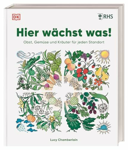 Hier wächst was!: Obst, Gemüse und Kräuter für jeden Standort. Über 150 Pflanzen für 8 Zonen. Optimale Anbauplanung für jeden Küchengarten