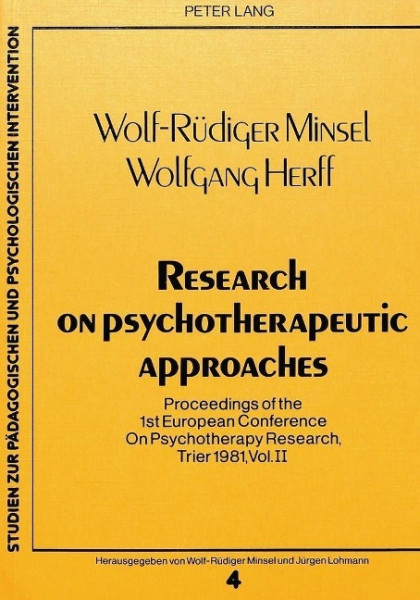 Research on Psychotherapeutic Approaches