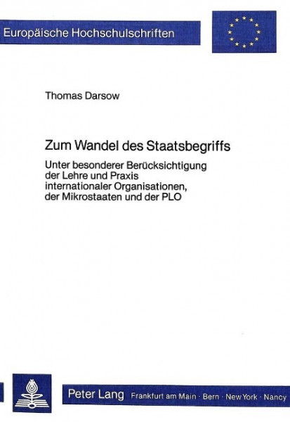 Zum Wandel des Staatsbegriffs