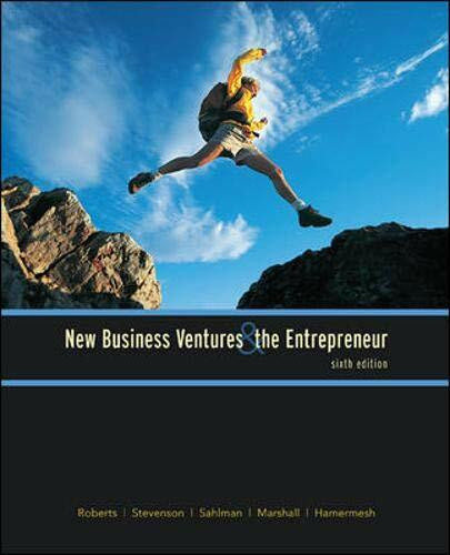 New Business Ventures and the Entrepreneur