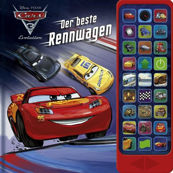 27-Button-Soundbuch - Cars 3 - Der Beste Rennwagen - Hardcover-Buch - 27 coole Geräusche zu dem Cars 3 Disney/Pixar-Film