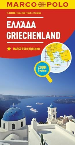 MARCO POLO Länderkarte Griechenland 1:800.000: Marco Polo Highlights. Zoom-System