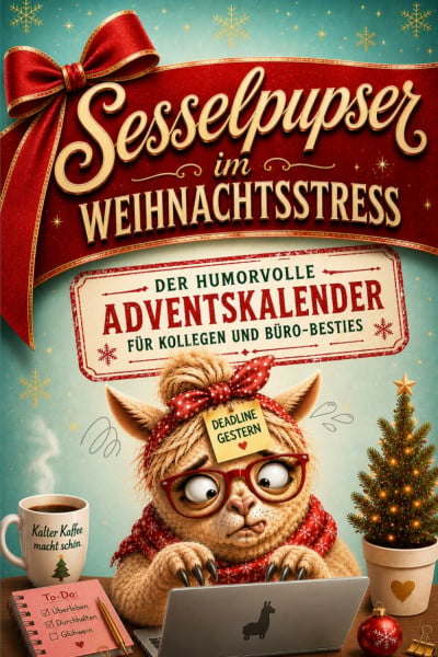 Sesselpupser im Weihnachtsstress: Der lustige Adventskalender für Kollegen mit 24 Tagen Bürohumor, Rätseln und Weihnachtschaos. Das perfekte Weihnachtsgeschenk fürs Büro